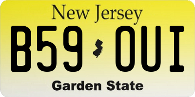 NJ license plate B59OUI