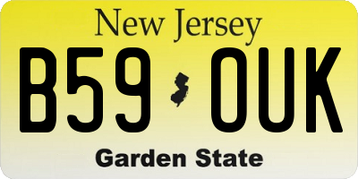NJ license plate B59OUK