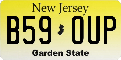 NJ license plate B59OUP
