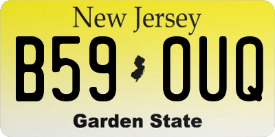NJ license plate B59OUQ