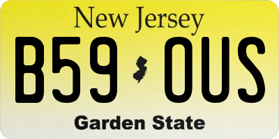 NJ license plate B59OUS