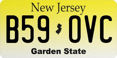NJ license plate B59OVC