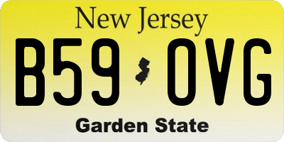 NJ license plate B59OVG