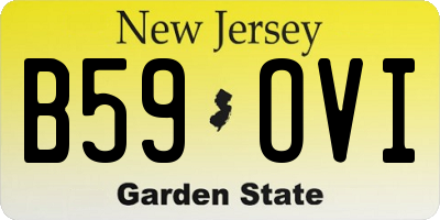 NJ license plate B59OVI