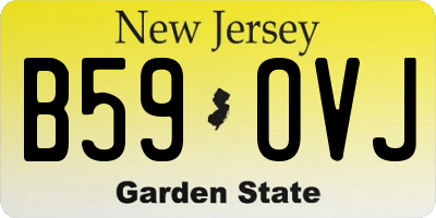 NJ license plate B59OVJ