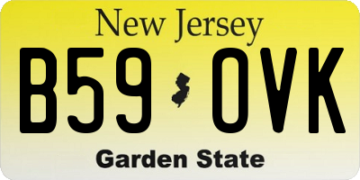 NJ license plate B59OVK