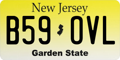 NJ license plate B59OVL
