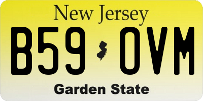 NJ license plate B59OVM
