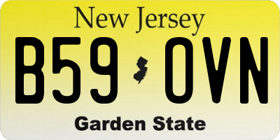 NJ license plate B59OVN