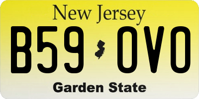 NJ license plate B59OVO