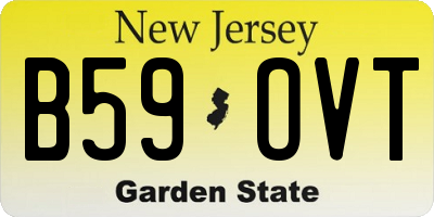 NJ license plate B59OVT