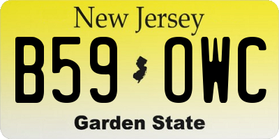 NJ license plate B59OWC
