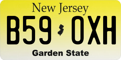 NJ license plate B59OXH