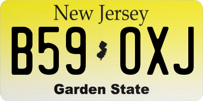 NJ license plate B59OXJ