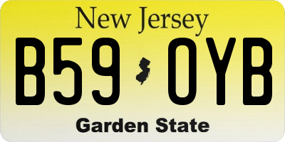 NJ license plate B59OYB