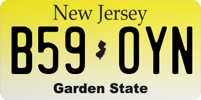 NJ license plate B59OYN