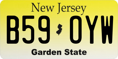 NJ license plate B59OYW