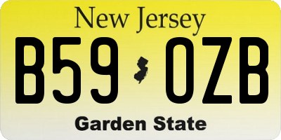 NJ license plate B59OZB
