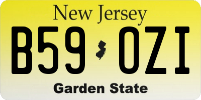 NJ license plate B59OZI