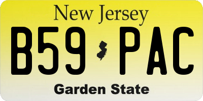 NJ license plate B59PAC