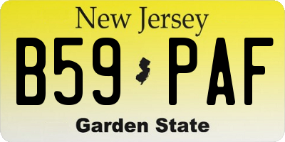 NJ license plate B59PAF