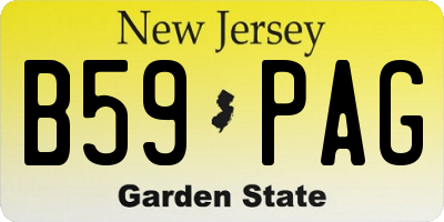 NJ license plate B59PAG