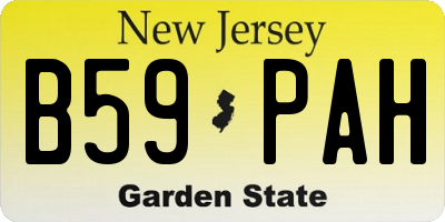 NJ license plate B59PAH