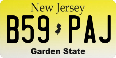 NJ license plate B59PAJ
