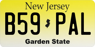 NJ license plate B59PAL