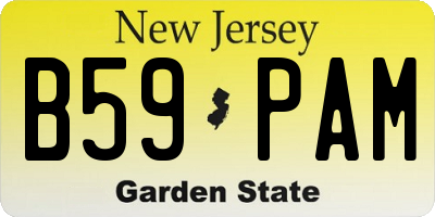 NJ license plate B59PAM