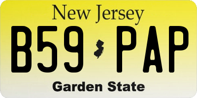 NJ license plate B59PAP