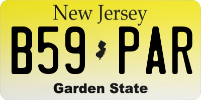 NJ license plate B59PAR