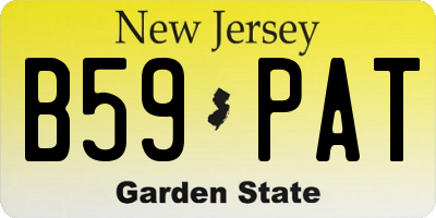 NJ license plate B59PAT
