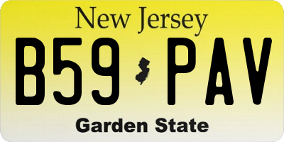 NJ license plate B59PAV