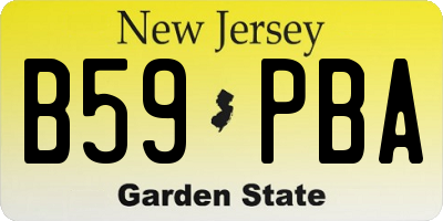 NJ license plate B59PBA