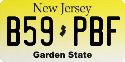 NJ license plate B59PBF