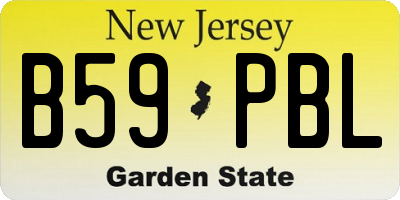 NJ license plate B59PBL