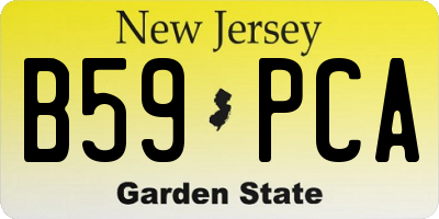 NJ license plate B59PCA