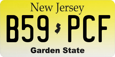 NJ license plate B59PCF