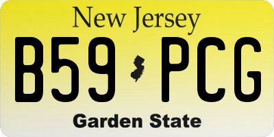 NJ license plate B59PCG