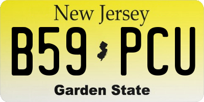 NJ license plate B59PCU