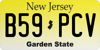 NJ license plate B59PCV