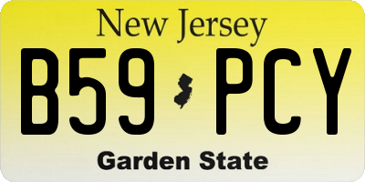NJ license plate B59PCY