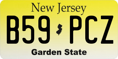 NJ license plate B59PCZ