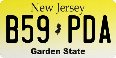 NJ license plate B59PDA