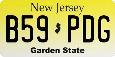 NJ license plate B59PDG