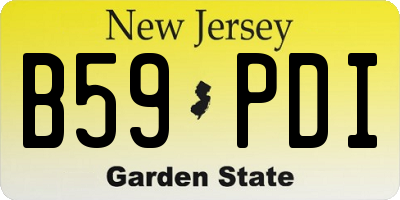 NJ license plate B59PDI