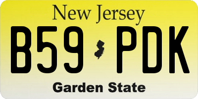 NJ license plate B59PDK