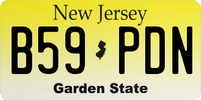 NJ license plate B59PDN