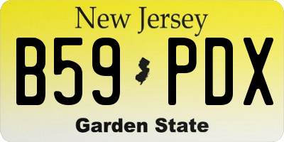 NJ license plate B59PDX